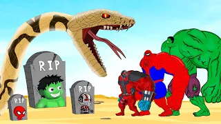 Rescue SUPERHEROES Baby HULK Family & SPIDERMAN From GIANT PYTHON : Returning from the Dead SECRET