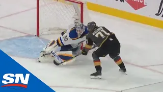 William Karlsson Gets Own Rebound And Scores Past Jordan Binnington