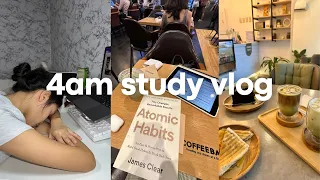 4 AM college study vlog: cramming on exam week, lots of matcha run 🍵