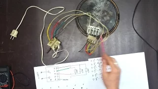 Схема подключения конфорки с 4 контактами