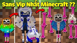 ĐỘI QUÂN SANS VIP NHẤT MINECRAFT ** MINI GAME : CUỘC CHIẾN BẢO VỆ CĂN CỨ SANS CẦU VỒNG