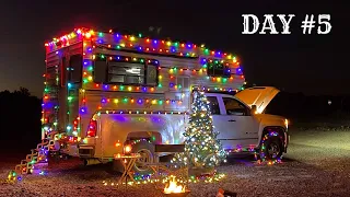 Stranded Alone For The Holidays - Living In A Pickup Truck Camper