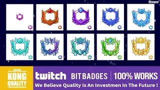 Create custom bit badges or twitch channel point badges - Best Graphics for Streamers service