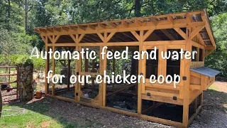 Automatic feeder and watering system for our chicken coop, our new puppy, and time on the lake.