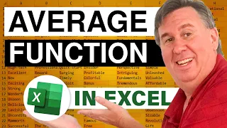 Excel -- Most Popular Excel Functions #6 =AVERAGE: Episode 1556