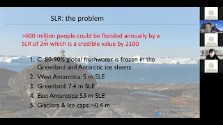 Challenges of predicting sea level rise & potential consequences for society, Prof. Jonathan Bamber