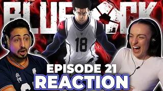 BAROU GOES BEAST MODE! SOCCER PLAYER REACTS TO BLUE LOCK! | Episode 21 REACTION!
