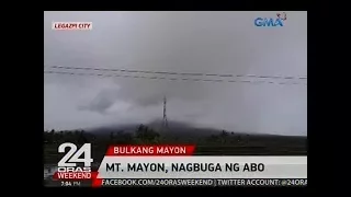 24 Oras: Mt. Mayon, nagbuga ng abo