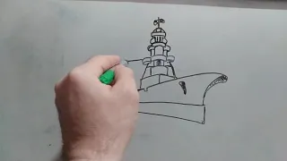 Як малювати військовий корабель.