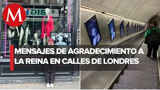 En Londres, recuerdan a la reina Isabel II con fotos en calles, Metro y sex shops