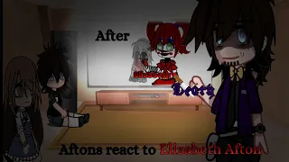 After Elizabeth's death aftons react to Elizabeth Afton [ Past Afton ]