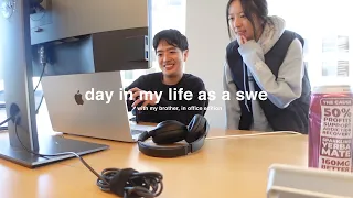 day in the life as a software engineer.. with my brother | visiting home, sf office, dance