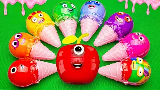 Cleaning Rainbow Pinkfong Eggs SLIME, Cocomelon in Big APPLE CLAY Coloring! Satisfying ASMR Videos