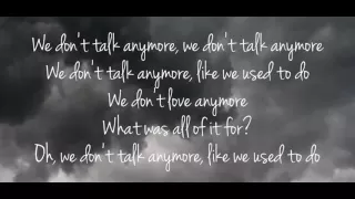 We Don't Talk Anymore-Charlie Puth ft. Selena Gomez Instrumental/Vocal Background Lyrics