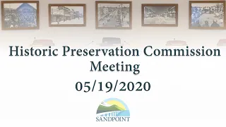 City of Sandpoint | Historic Preservation Commission Meeting | 05/19/2020