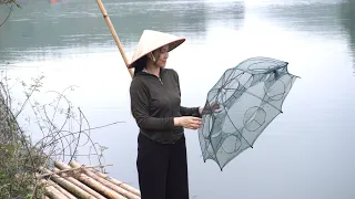 Pretty girl Fishing at the largest hydroelectric lake in Vietnam | Phuong Mai