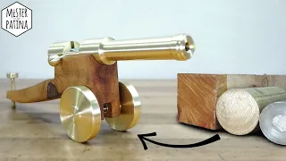 I made a Cannon from Brass, Wood and Stainless Steel