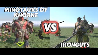 Who Will Win? Minotaurs of Khorne or Ironguts in Warhammer Total War 3!