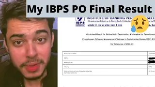 My IBPS PO Final Result I I did not even get 50/100 in interview  😢😢😢😢