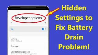 Developer Options Hidden Settings to Fix Battery Drain Problem!! - Howtosolveit