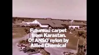 Vintage Old 1960's allied chemical futureau karastan nylon carpet Commercial