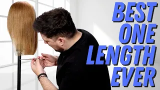 Master the Perfect One-Length Haircut | Step-by-Step Tutorial