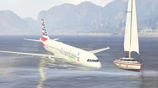 A320 Emergency Landing Crash On Water Due To Pilot Got Too Drunk |GTA 5