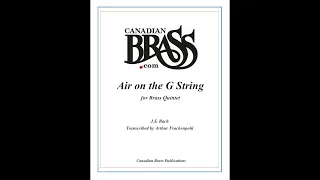 Air on the G String Brass Quintet Score (Bach/arr. Frackenpohl)