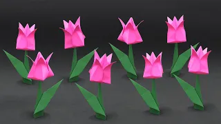 Easy Origami Tulip - How to Fold
