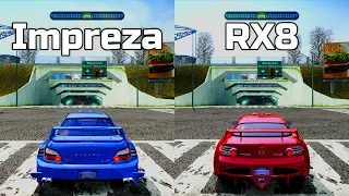 NFS Most Wanted: Subaru Impreza vs Mazda RX8 - Drag Race