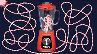 5 Minute Candy Cane Blender Timer Bomb