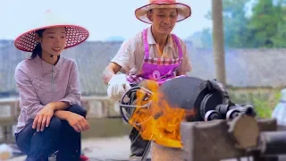 A long time ago, the Chinese snack "popcorn" was made in this way | wild girl