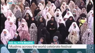 Muslims across the world celebrate Eid al Fitr