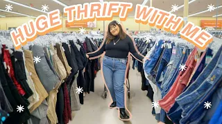 THRIFT WITH ME THE 50% OFF SALE. *BEST DAY THRIFTING*. + PLUS SIZE TRY ON HAUL