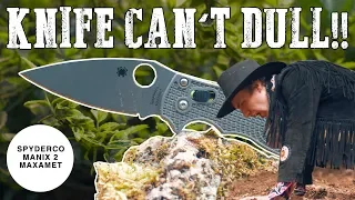 This Knife Literally Can't Dull! | Spyderco Manix Maxamet Godly Folder?