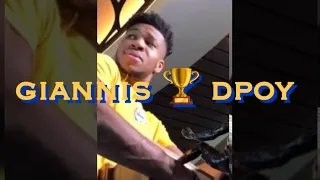 📱 Giannis DPOY 🏆 behind-the-scenes, because Warriors fans love Giannis (bec. Giannis loves Steph)