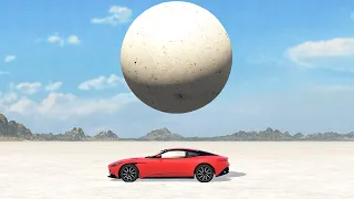 1000 Ton Ball vs Cars – BeamNG.Drive