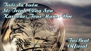 Karaoke Tuổi Đá Buồn - Tone Nam | TAS BEAT