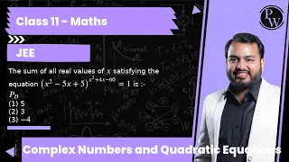 The sum of all real values of x satisfying the equation (x^2-5 x+5)^x^2+4 x-60=1 is :- P_D (1) 5 ...