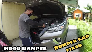 Fortuner Bumper Gap Problem l Hood Damper Installation l Rear Foglights & Side Stepsill w/ LED