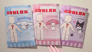 🎠Paper Diy🎠 로블록스 산리오 코디 블라인드백2 Roblox Sanrio Outfits Blind Bag 시나모롤,  마이멜로디, 쿠로미 upgrade버전