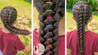 TRENZA ARCOÍRIS FÁCIL PARA ESCUELA | RAINBOW BRAID