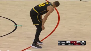 Stephen Curry Almost Injured Badly By Scary Collision With Kevon Looney !