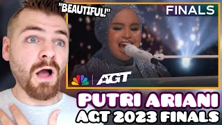 British Guy Reacts to Putri Ariani STUNS with "Don't Let The Sun Go Down On Me" | Finals | AGT 2023