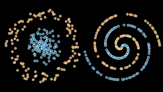 Neural networks learning spirals