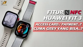 UNBOXING + NYOBAIN FITUR NFC HUAWEI FIT 3 NYLON GREY & WHITE RUBBER BAND