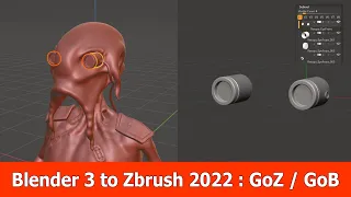 Blender 3 to Zbrush 2022 GoZ GoB Addon