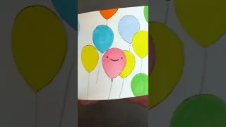 Now the Balloon is Happy 🎈😃 Flipbook #Shorts #Balloon #Flipbook #Happy