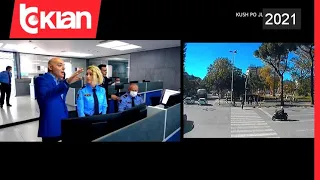 Fevziu futet në sallën operative të monitorimit të kamerave në Policinë e Tiranës