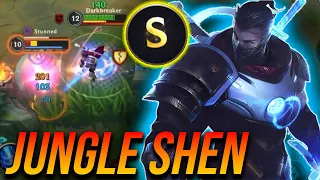 SHEN JUNGLE ACTUALLY GOOD IF YOU PLAY LIKE THIS *CRAZY BUILD* | WILD RIFT | LOL MOBILE